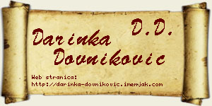 Darinka Dovniković vizit kartica